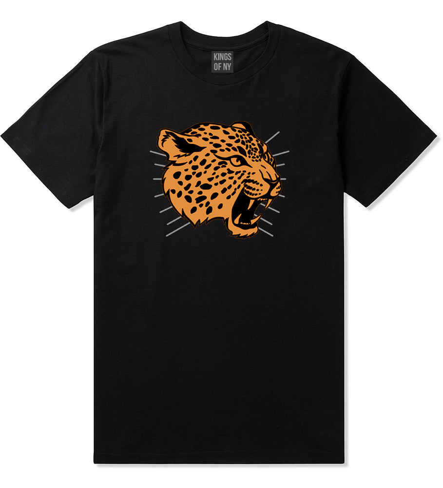 Jaguar Print Mens T Shirt Black