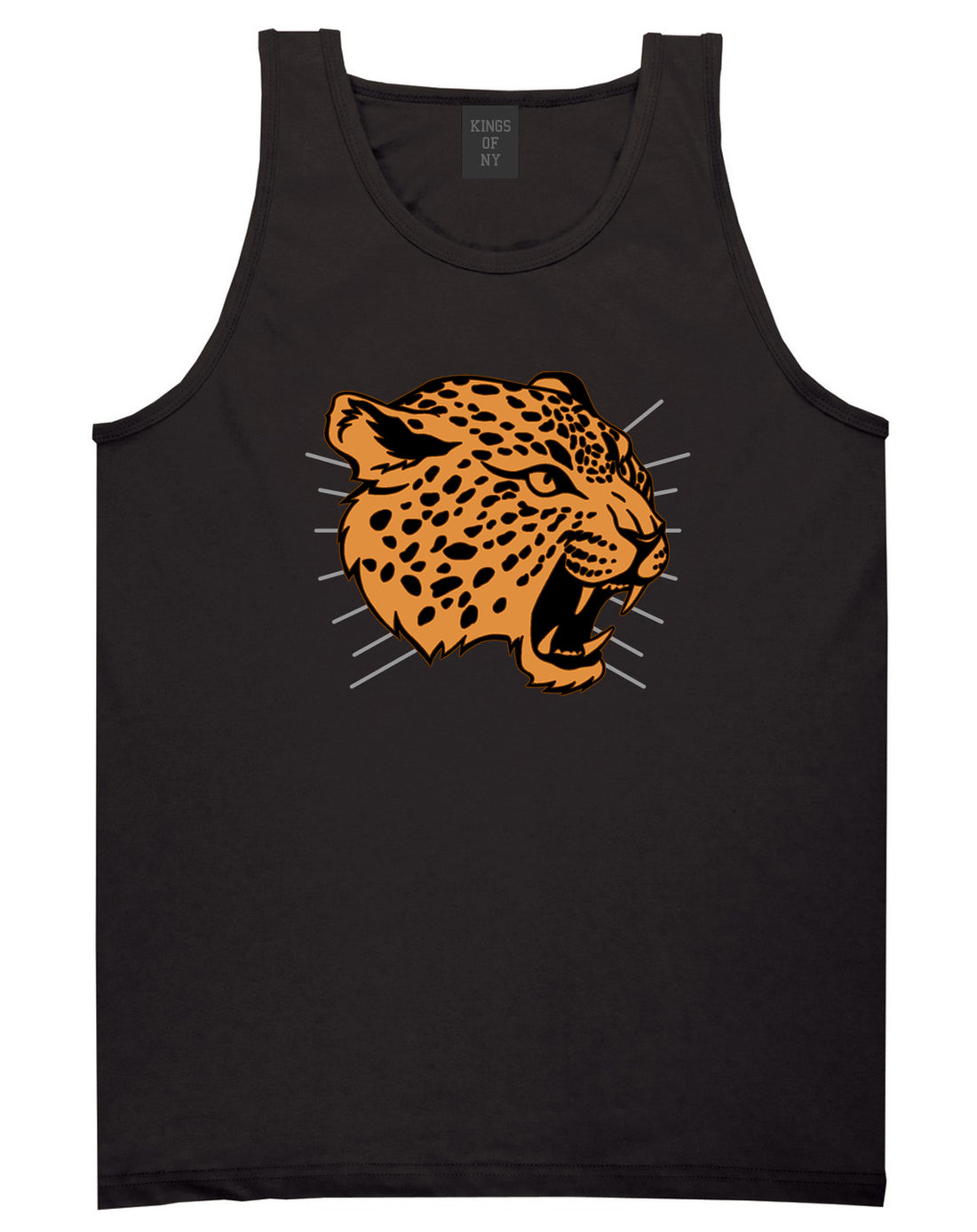 Jaguar Print Mens Tank Top Shirt Black
