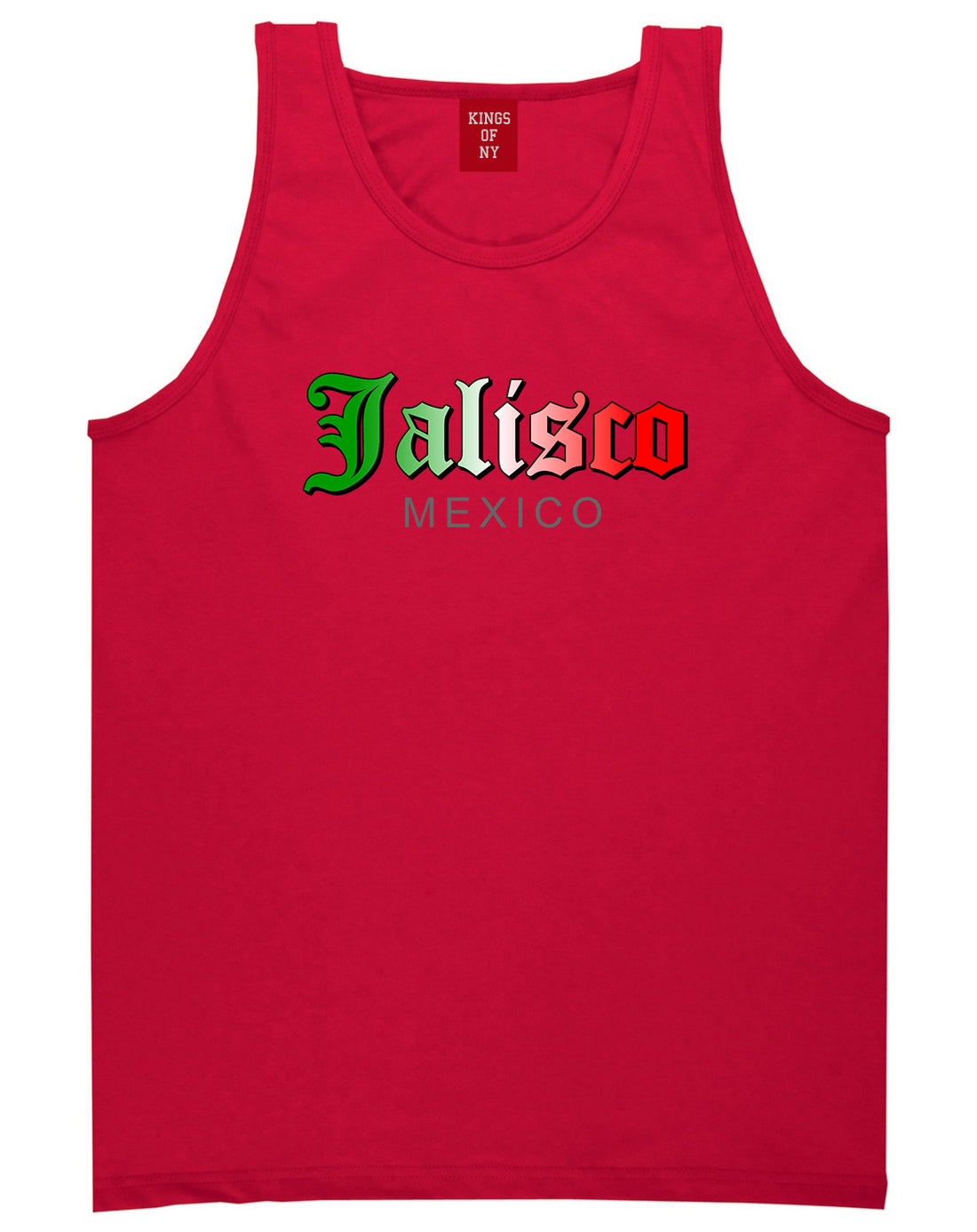 Jalisco Mexico Mens Tank Top Shirt Red