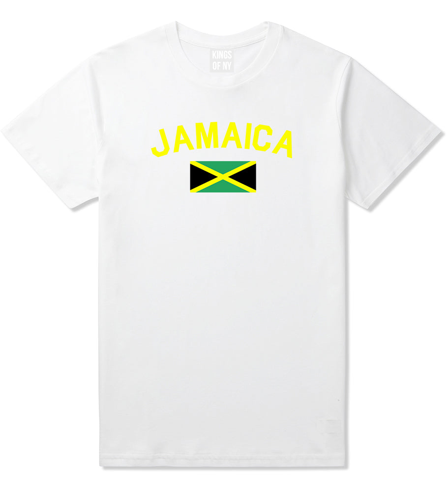 Jamaica With Jamaican Flag Mens T Shirt White
