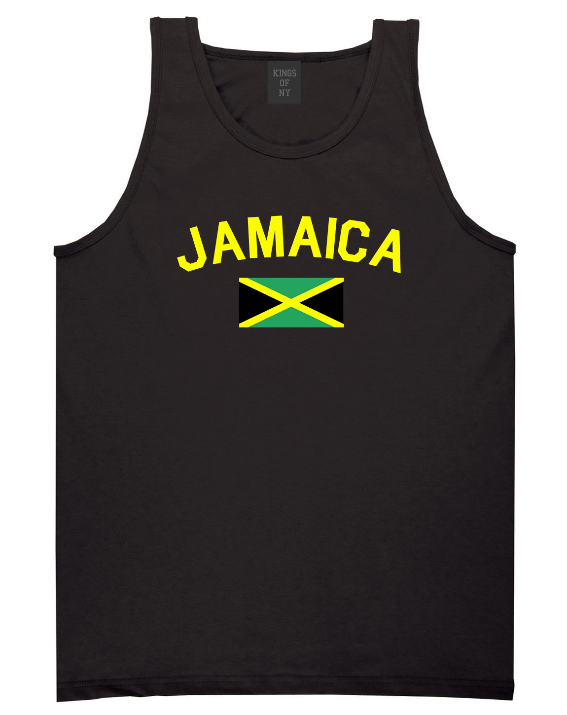 Jamaica With Jamaican Flag Mens Tank Top Shirt by Kings Of NY