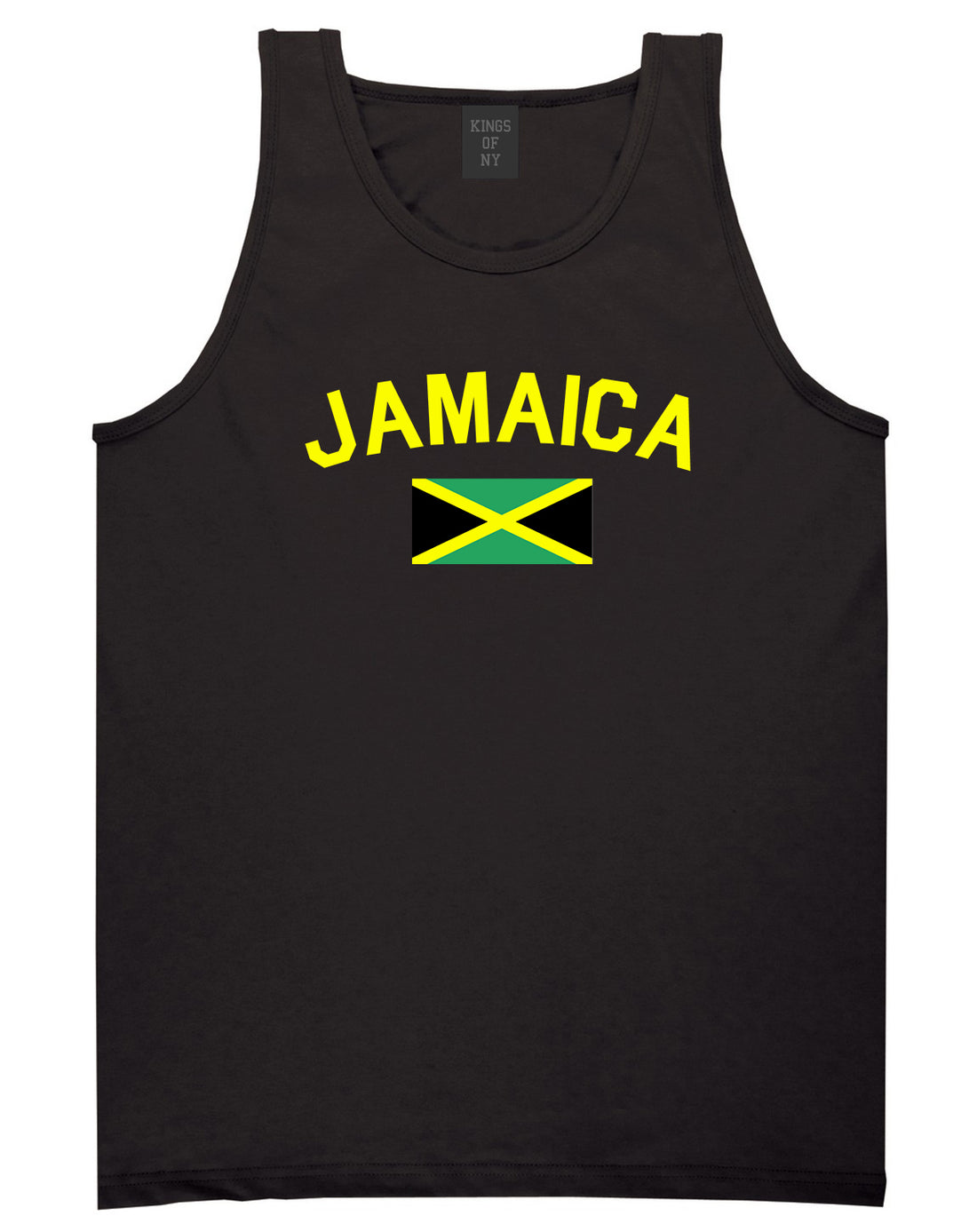 Jamaica With Jamaican Flag Mens Tank Top Shirt Black
