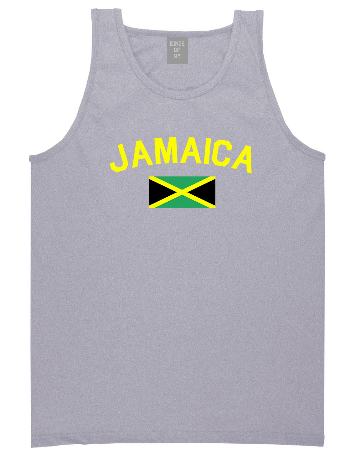 Jamaica With Jamaican Flag Mens Tank Top Shirt by Kings Of NY