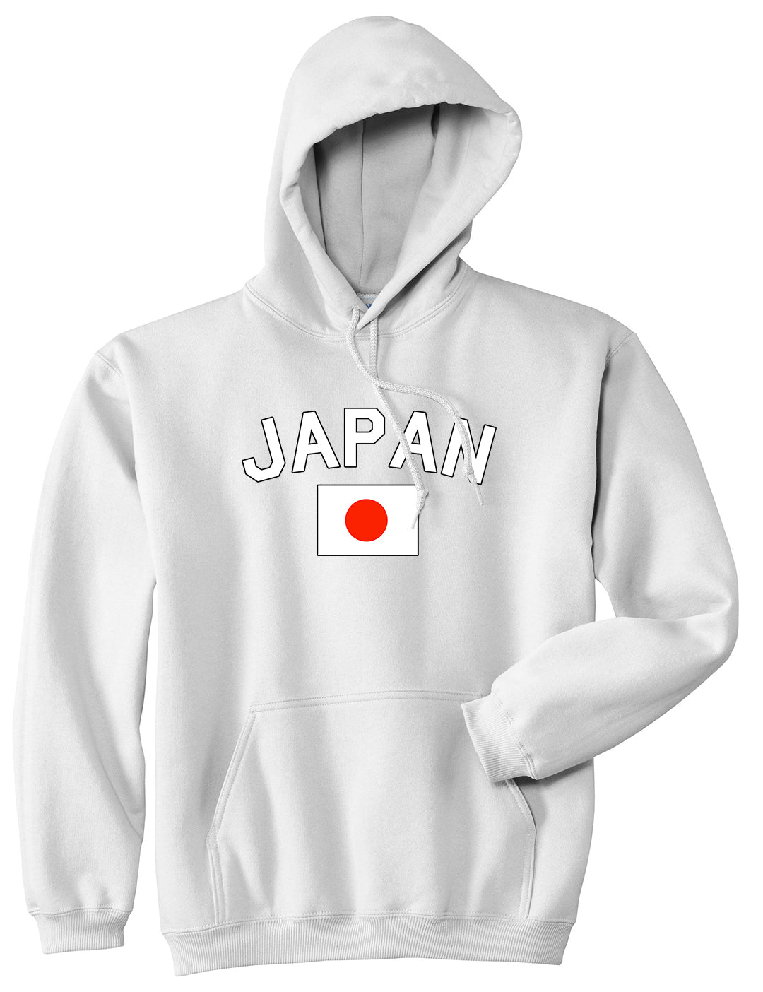 Japan With Japanese Flag Mens Pullover Hoodie White