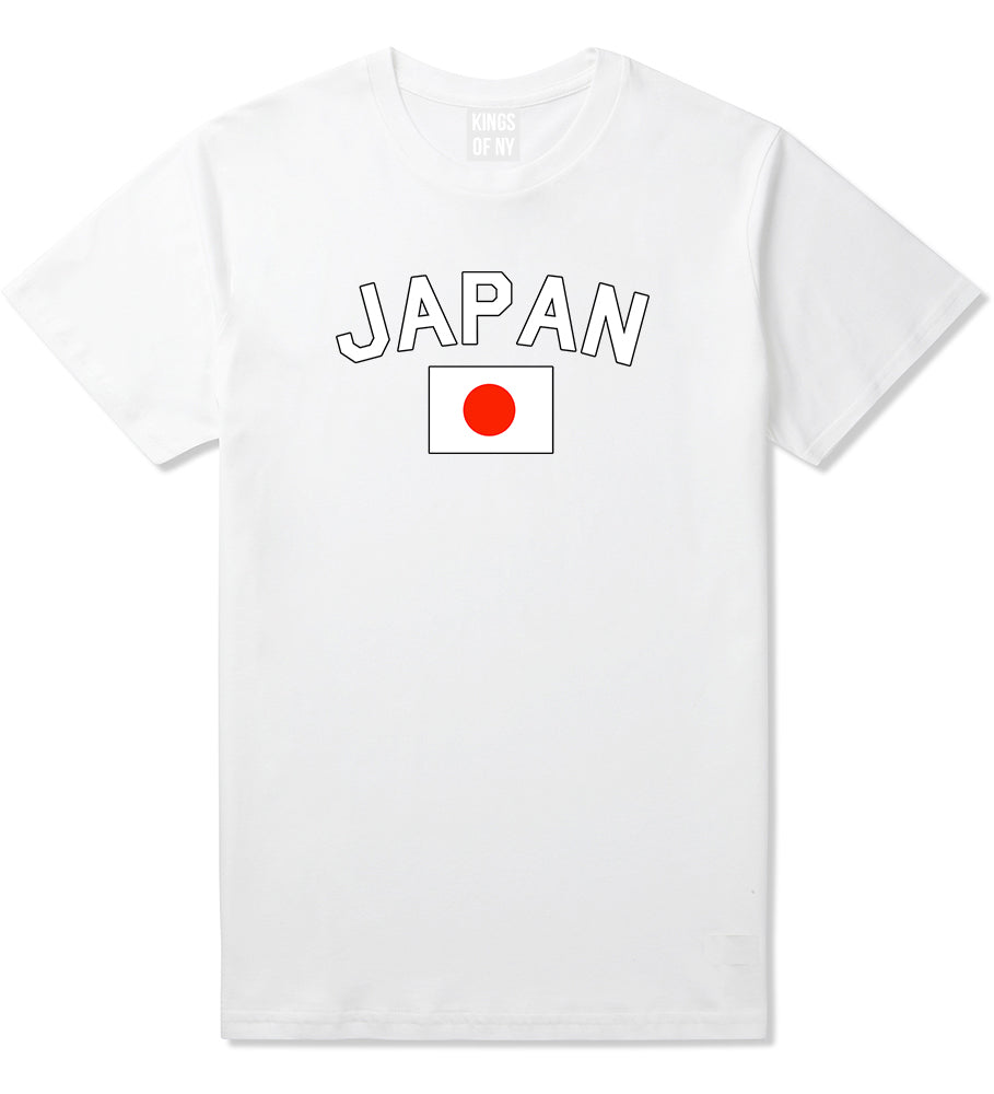 Japan With Japanese Flag Mens T Shirt White