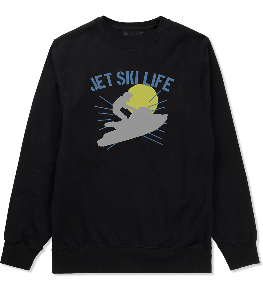 Jetski Jet Ski Life Mens Crewneck Sweatshirt Black