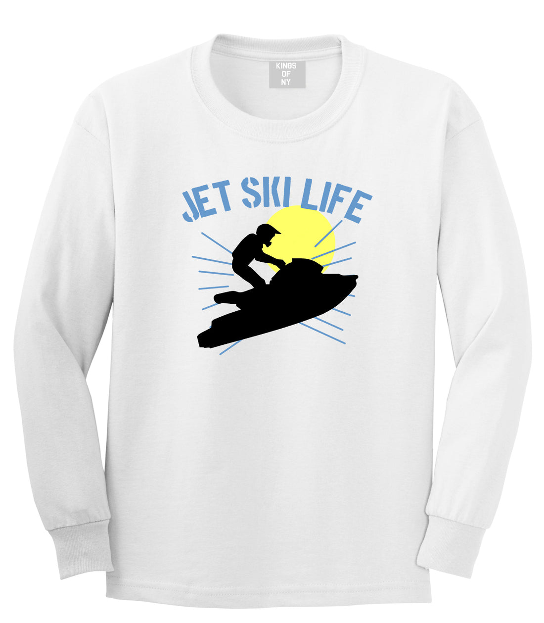 Jetski Jet Ski Life Mens Long Sleeve T-Shirt White