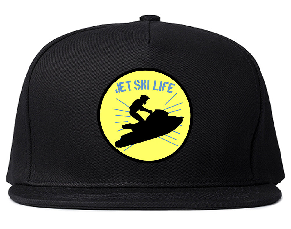 Jetski Jet Ski Life Mens Snapback Hat Black
