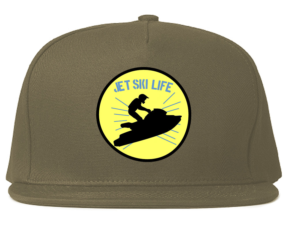 Jetski Jet Ski Life Mens Snapback Hat Grey