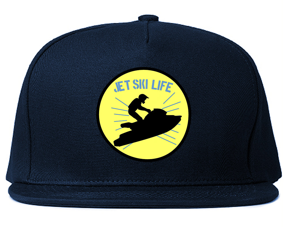 Jetski Jet Ski Life Mens Snapback Hat Navy Blue