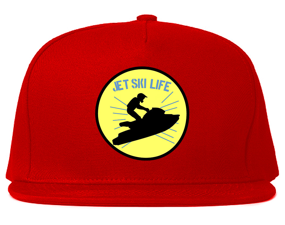 Jetski Jet Ski Life Mens Snapback Hat Red