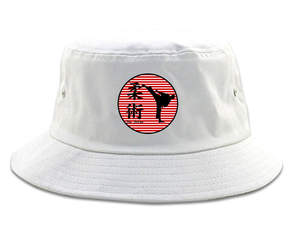 Jiu Jitsu Fighter Mens Snapback Hat White