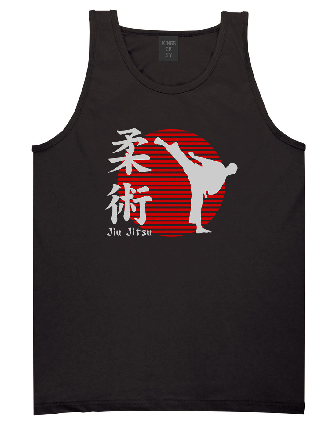 Jiu Jitsu Fighter Mens Tank Top Shirt Black