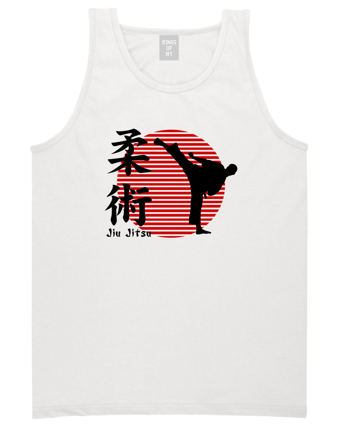 Jiu Jitsu Fighter Mens Tank Top Shirt White