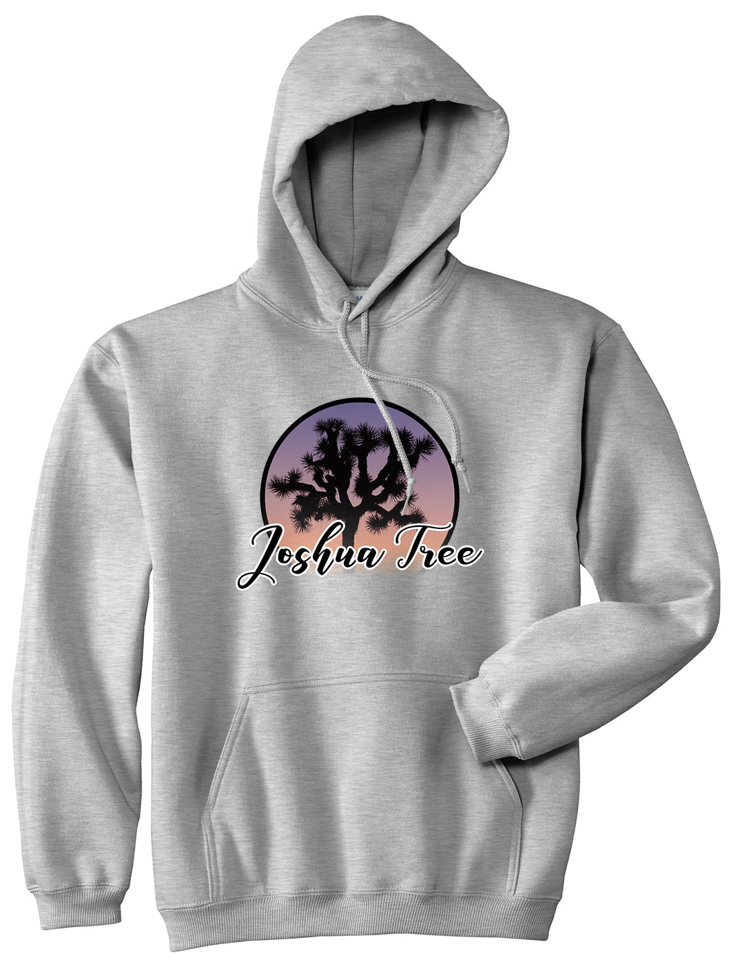 Joshua Tree Mens Pullover Hoodie Grey