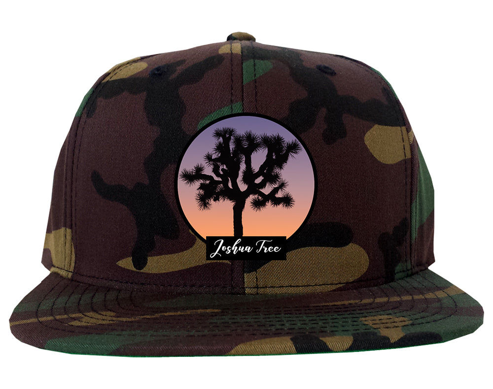 Joshua Tree Mens Snapback Hat Green Camo