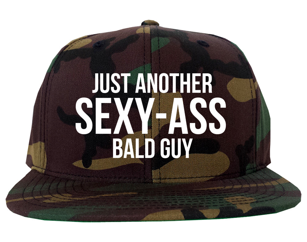 Just Another Sexy Bald Guy Funny Dad Mens Snapback Hat Army Camo