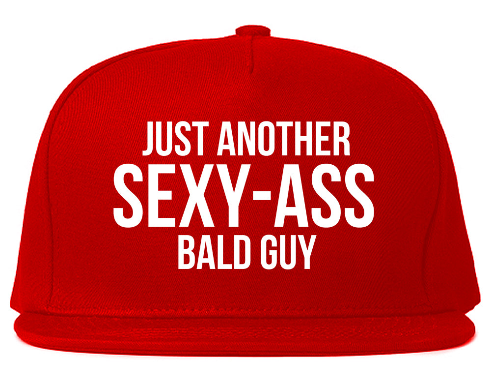 Just Another Sexy Bald Guy Funny Dad Mens Snapback Hat Red
