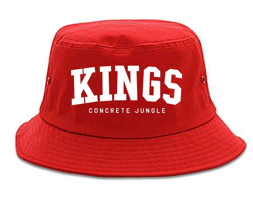 KINGS Conrete Jungle Mens Bucket Hat Red