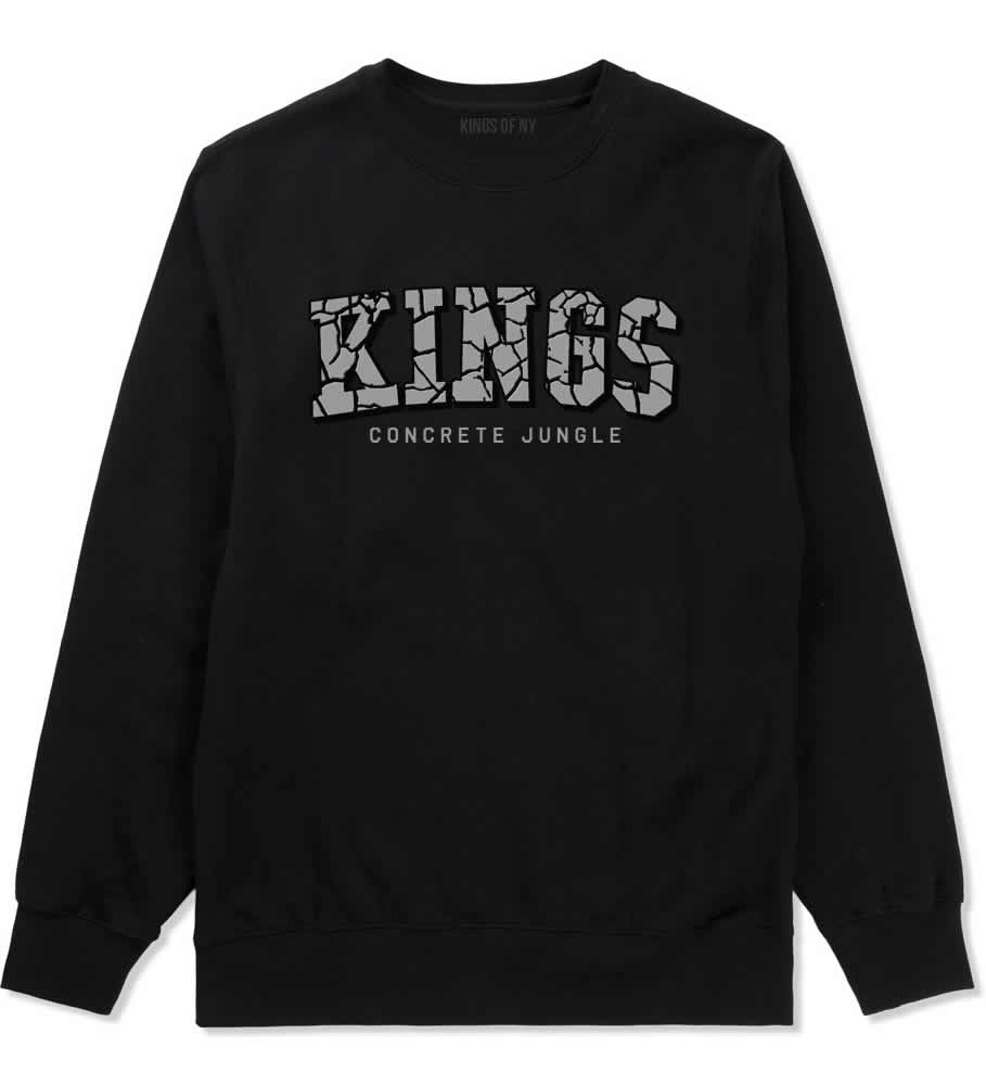 KINGS Conrete Jungle Mens Crewneck Sweatshirt Black
