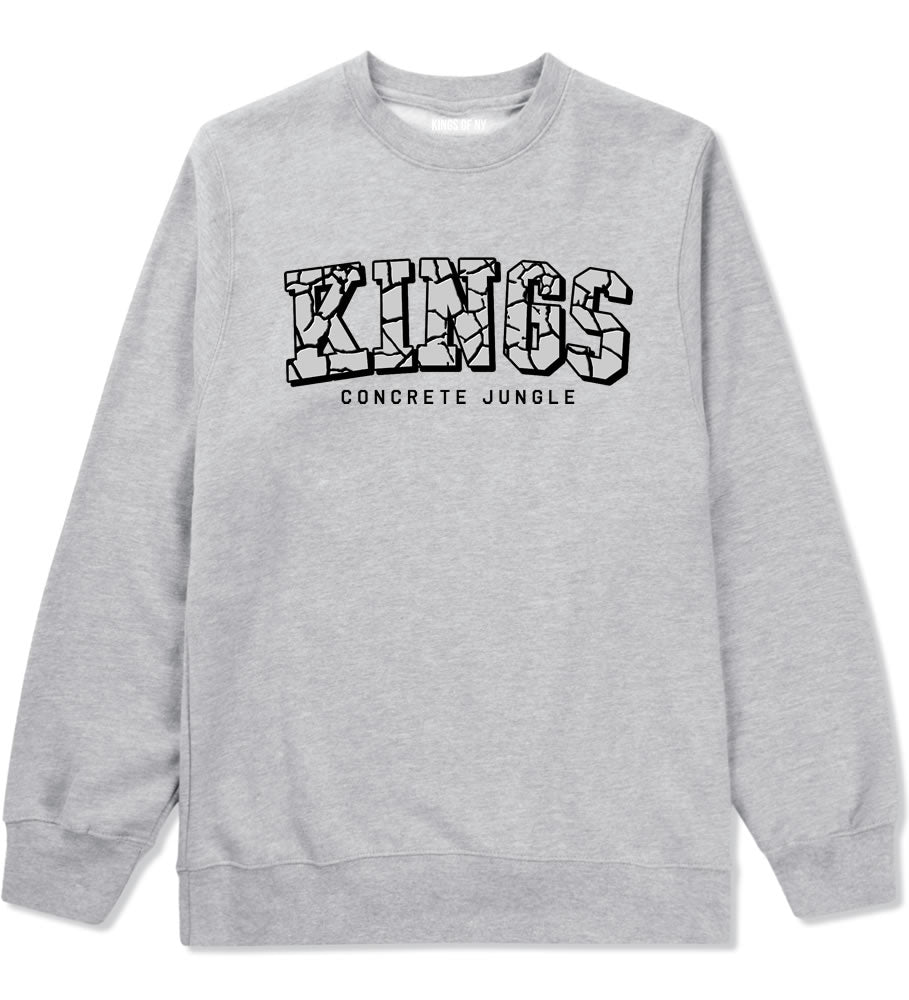 KINGS Conrete Jungle Mens Crewneck Sweatshirt Grey