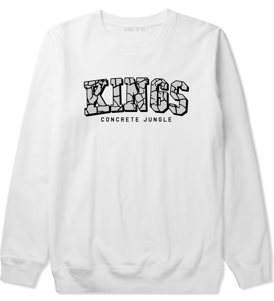 KINGS Conrete Jungle Mens Crewneck Sweatshirt White