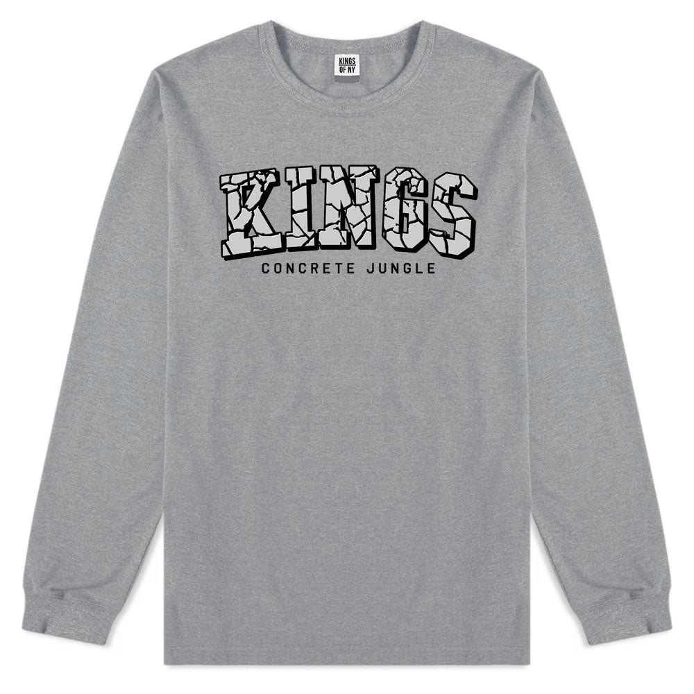 KINGS Conrete Jungle Mens Long Sleeve T-Shirt Grey