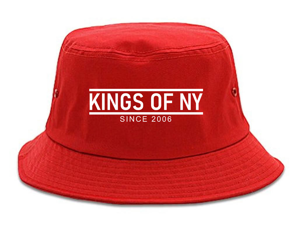 KINGS OF NY City Lines 2006 Mens Bucket Hat Red