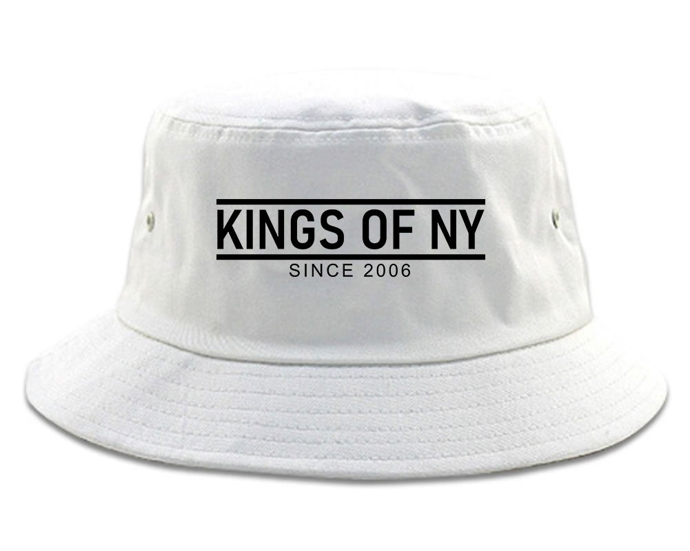 KINGS OF NY City Lines 2006 Mens Bucket Hat White