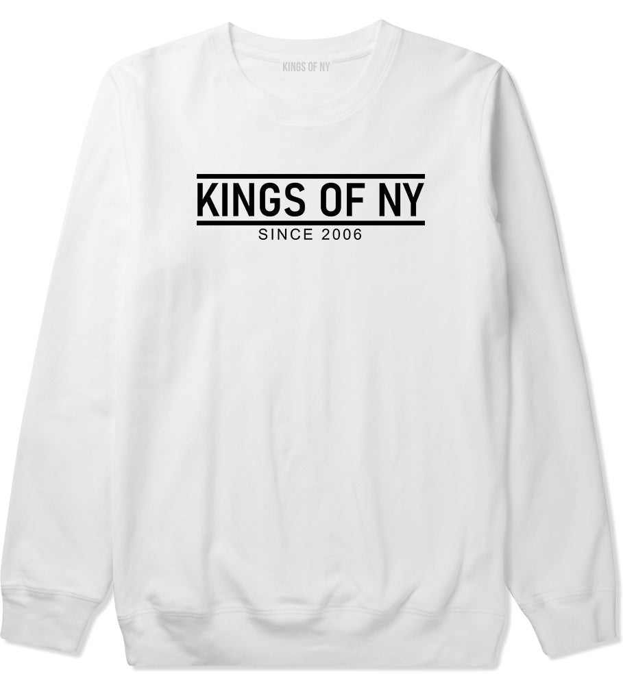 KINGS OF NY City Lines 2006 Mens Crewneck Sweatshirt White