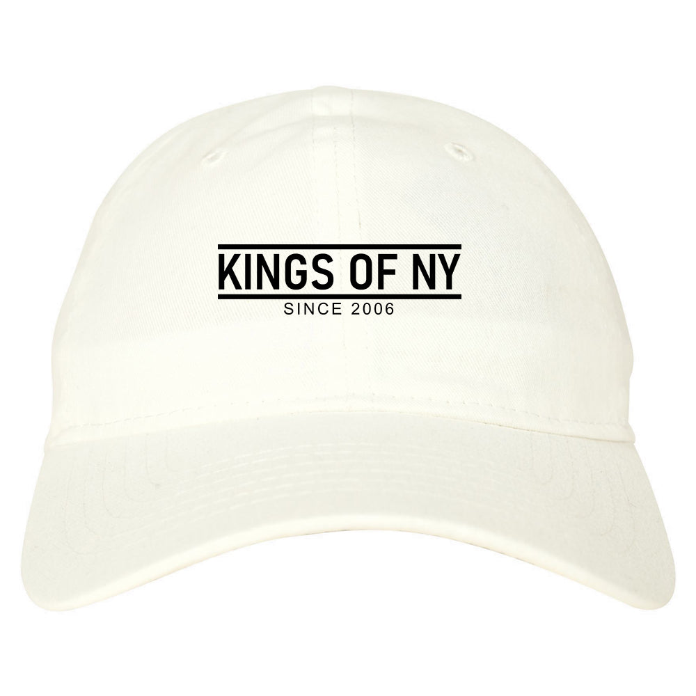 KINGS OF NY City Lines 2006 Mens Dad Hat White