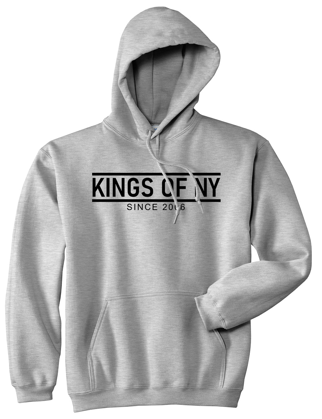 KINGS OF NY City Lines 2006 Mens Pullover Hoodie Grey