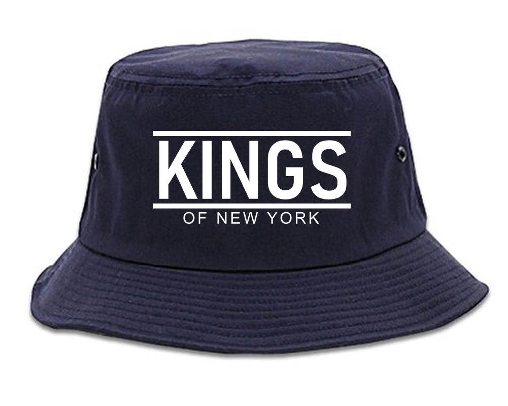 KINGS Of New York Lines Mens Bucket Hat Navy Blue