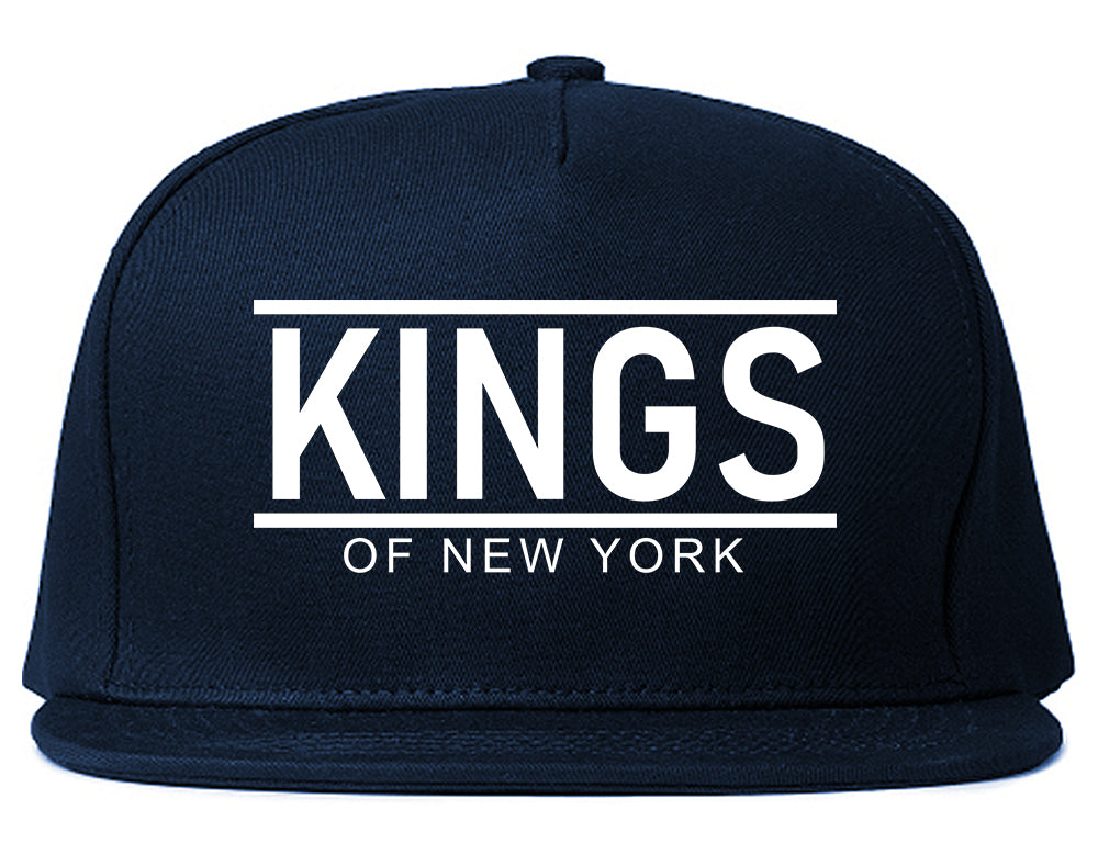 KINGS Of New York Lines Mens Snapback Hat Navy Blue