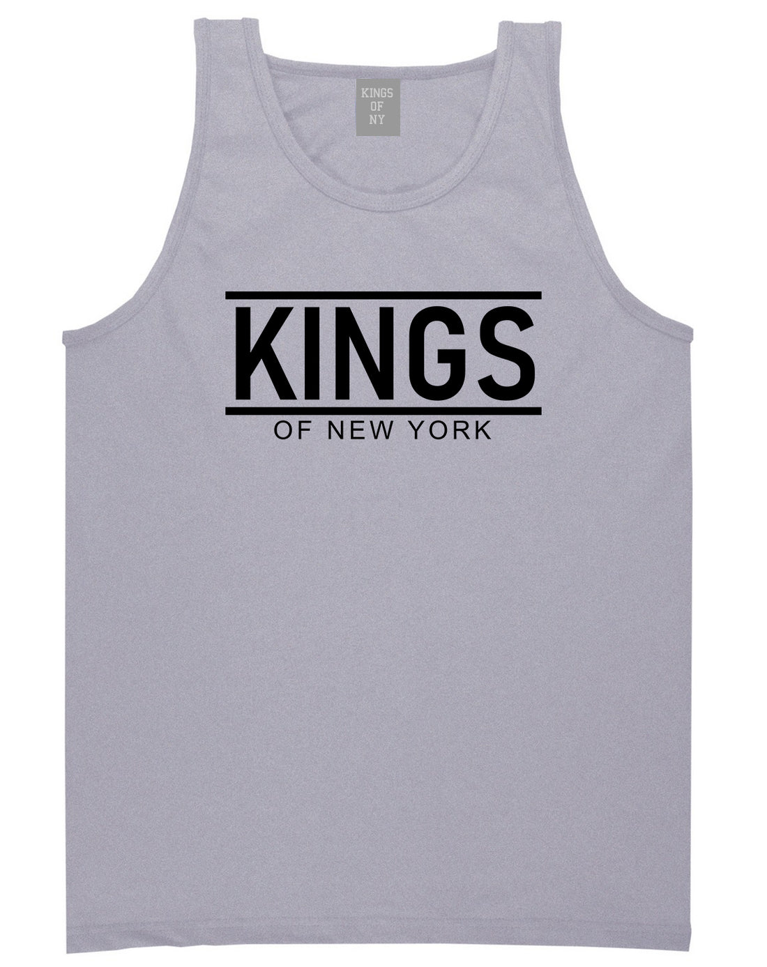 KINGS Of New York Lines Mens Tank Top T-Shirt Grey