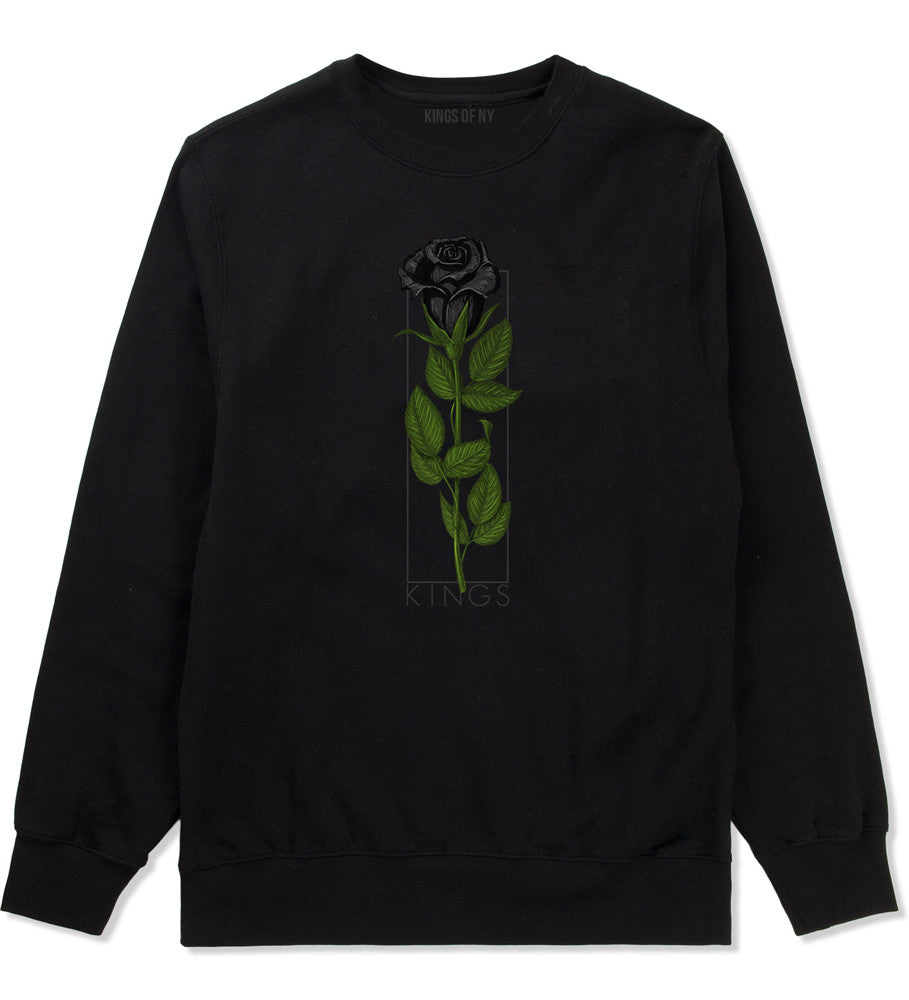 KINGS Black Roses Crewneck Sweatshirt in Black