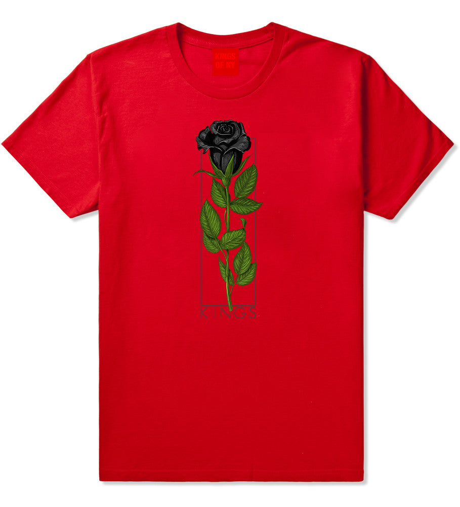 KINGS Black Roses T-Shirt in Red