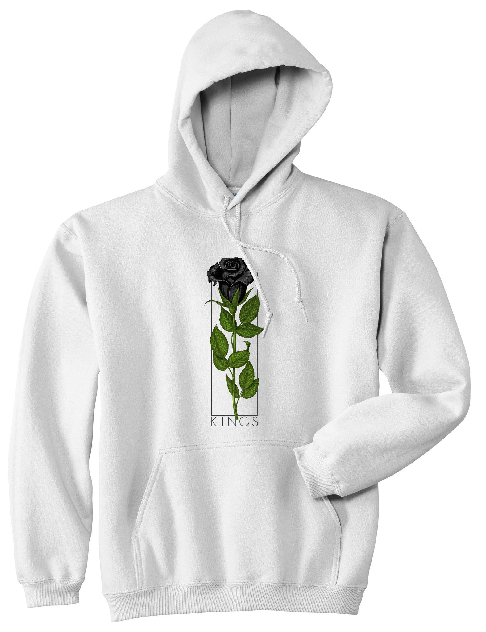 White hoodie with roses hotsell on sleeves