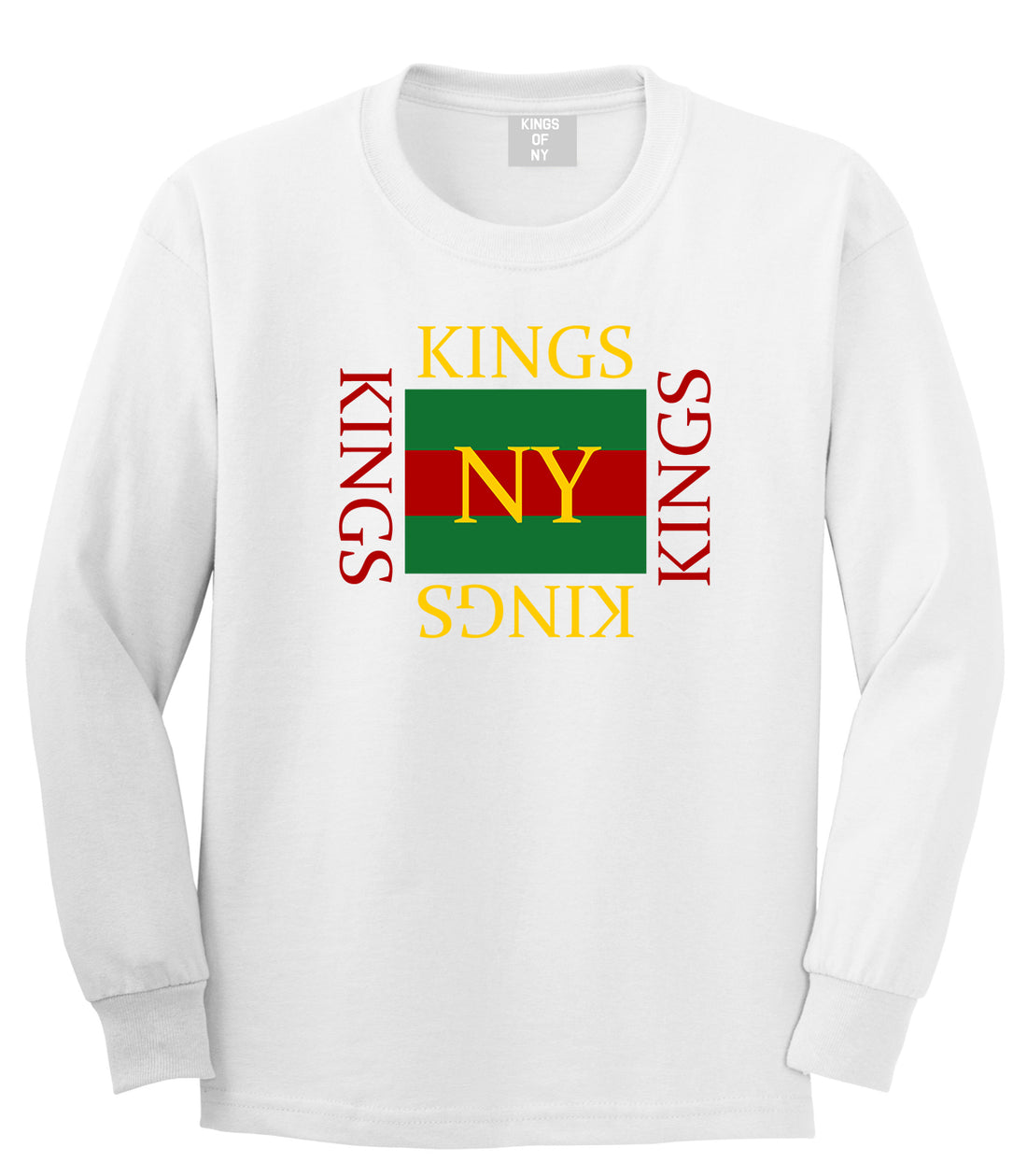 KINGS Bootleg High Fashion Long Sleeve T-Shirt in White