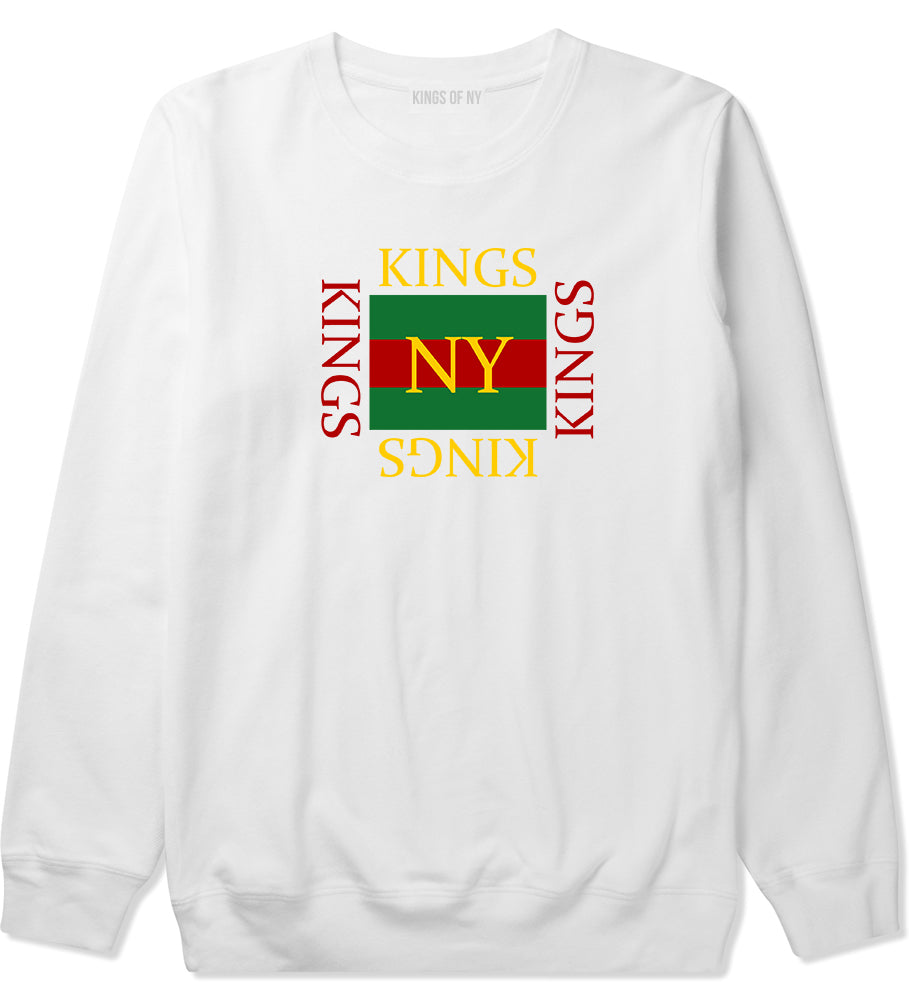 KINGS Bootleg High Fashion Crewneck Sweatshirt in White