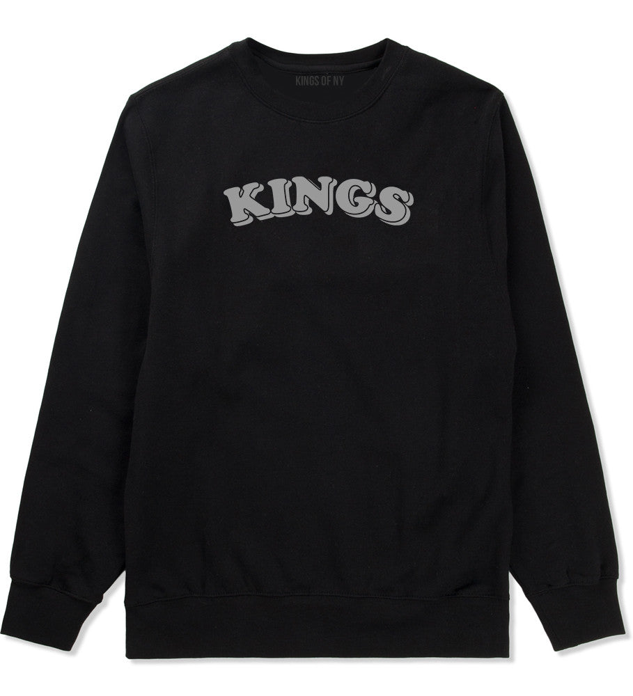 KINGS Bubble Letters Crewneck Sweatshirt in Black
