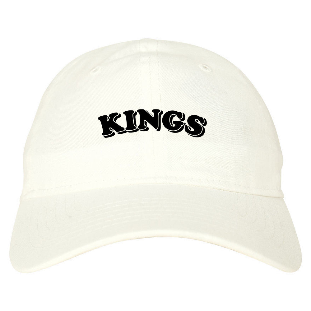 KINGS Bubble Letters Dad Hat in White