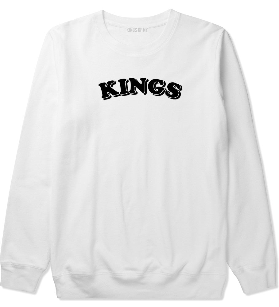 KINGS Bubble Letters Crewneck Sweatshirt in White