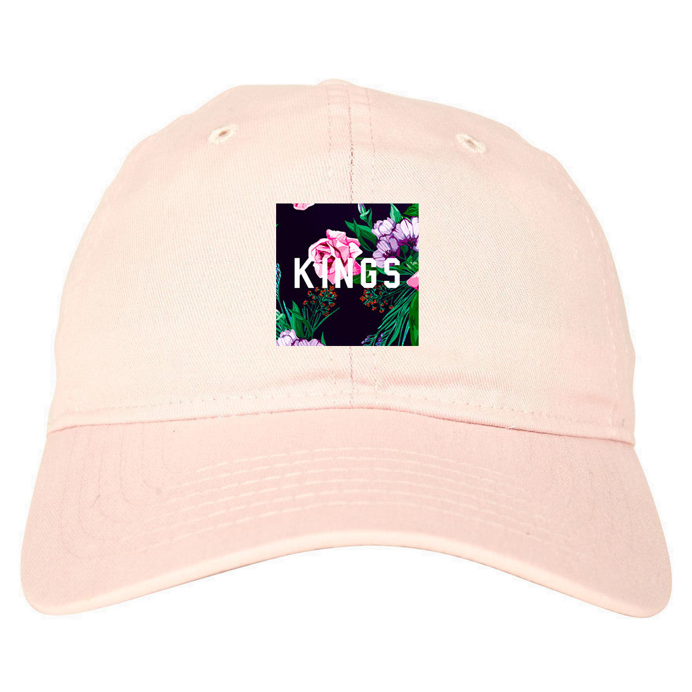 KINGS Floral Box Dad Hat in Pink