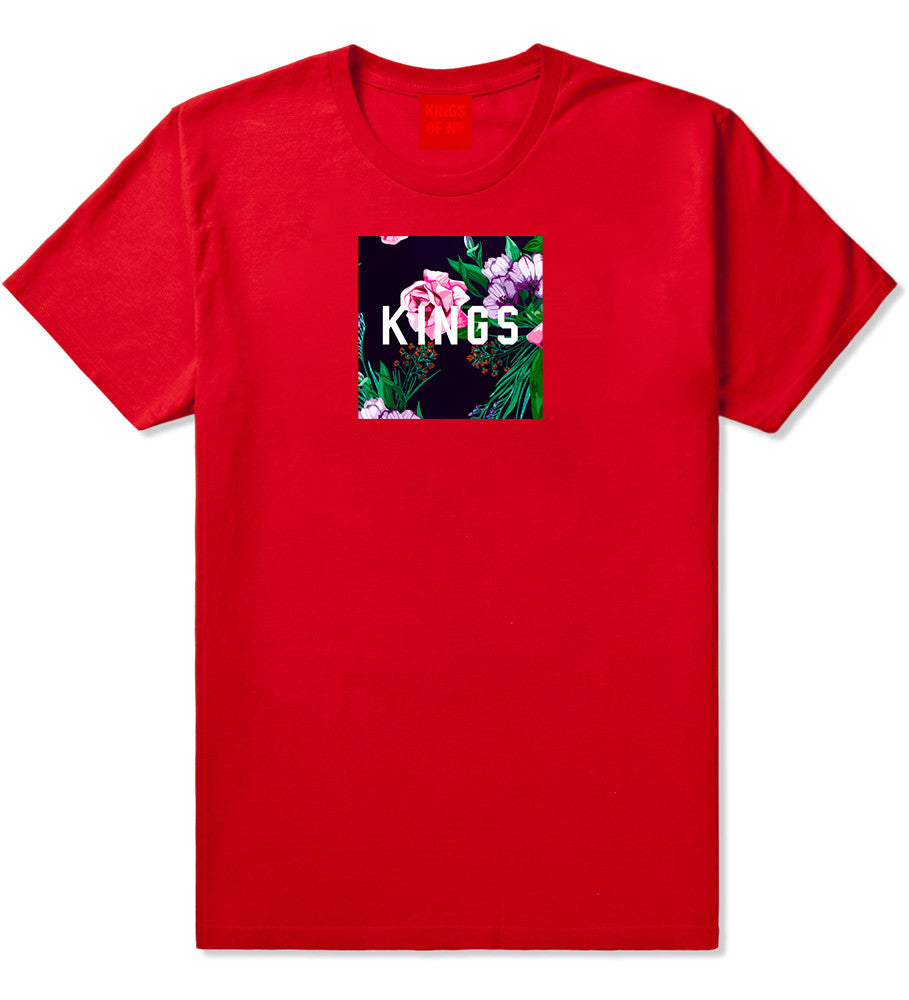 KINGS Floral Box T-Shirt in Red