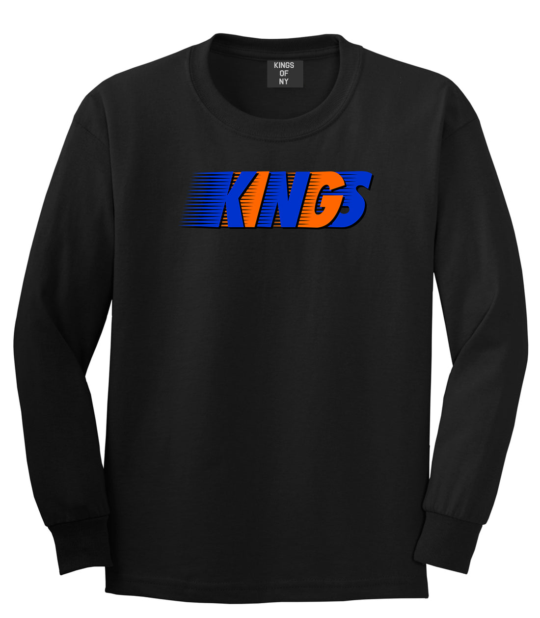 KINGS NY Colors Long Sleeve T-Shirt in Black