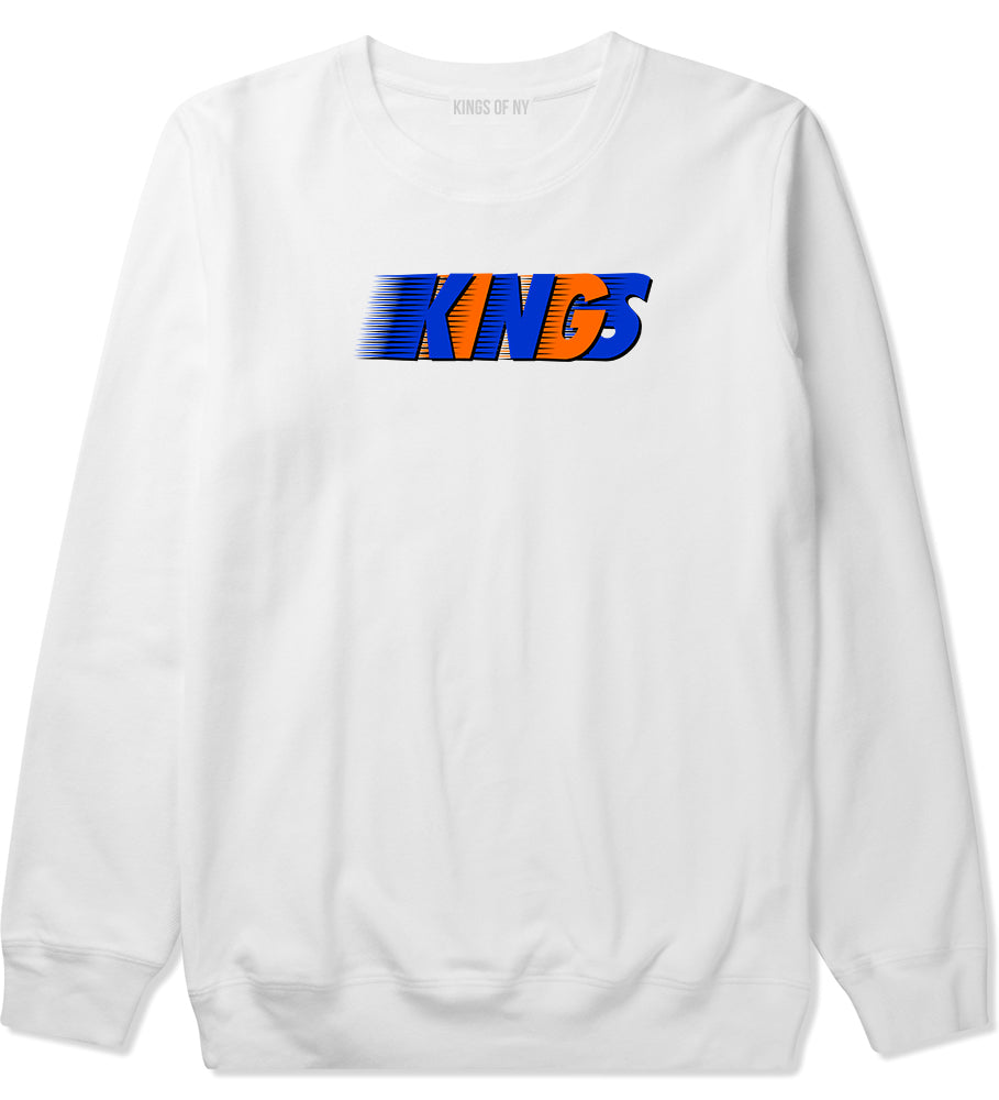 KINGS NY Colors Crewneck Sweatshirt in White