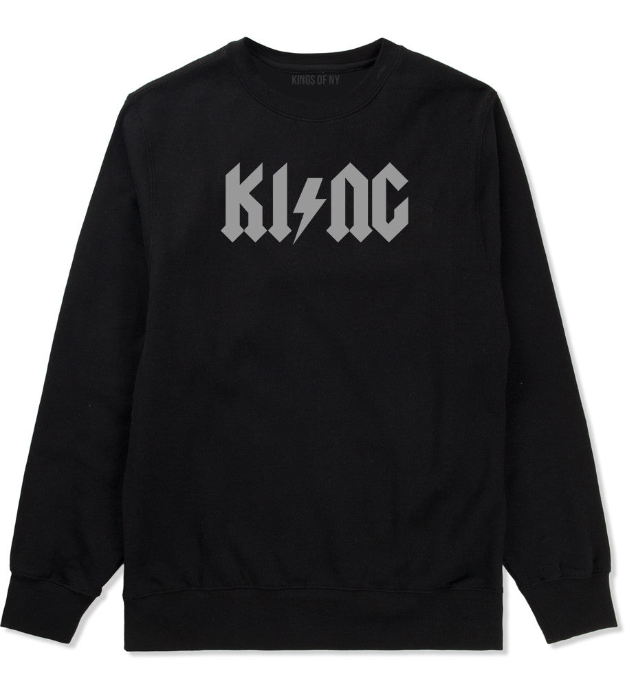 KI NG Music Parody Crewneck Sweatshirt in Black