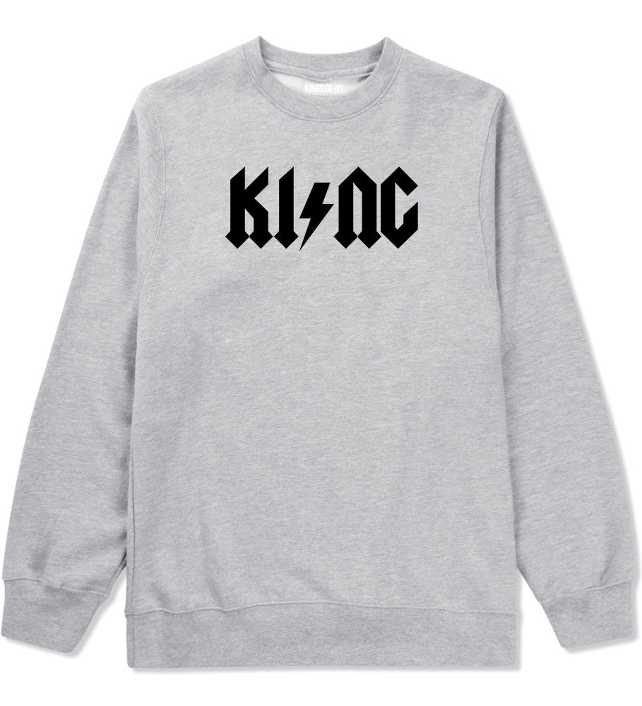 KI NG Music Parody Crewneck Sweatshirt in Grey