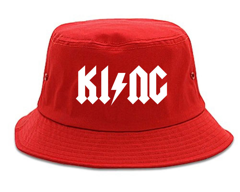 KI NG Music Parody Bucket Hat in Red